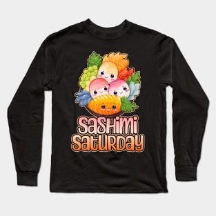 Sashimi Saturday Foodie Design Long Sleeve T-Shirt